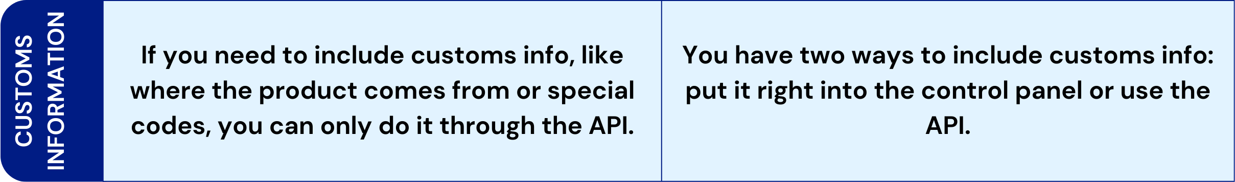 customs information